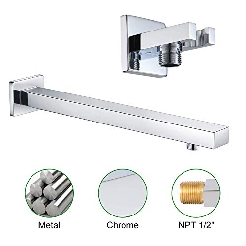 SR SUN RISE Shower Faucet Set Bathroom Square Rain Shower Head with Handheld Spray Wall Mounted Rainfall Shower Fixtures Brushed Nickel Shower Faucet Trim Repair Kits (Contain Shower Valve)