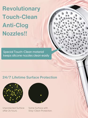 Cobbe Filtered Shower Head with Handheld, High Pressure 6 Spray Mode Showerhead with Filters, Water Softener Filters Beads for Hard Water - Remove Chlorine - Reduces Dry Itchy Skin, Matte Black