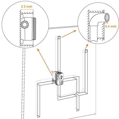 SR SUN RISE Shower Faucet Set Bathroom Square Rain Shower Head with Handheld Spray Wall Mounted Rainfall Shower Fixtures Brushed Nickel Shower Faucet Trim Repair Kits (Contain Shower Valve)