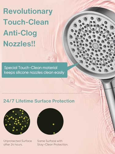 Cobbe Filtered Shower Head with Handheld, High Pressure 6 Spray Mode Showerhead with Filters, Water Softener Filters Beads for Hard Water - Remove Chlorine - Reduces Dry Itchy Skin, Matte Black