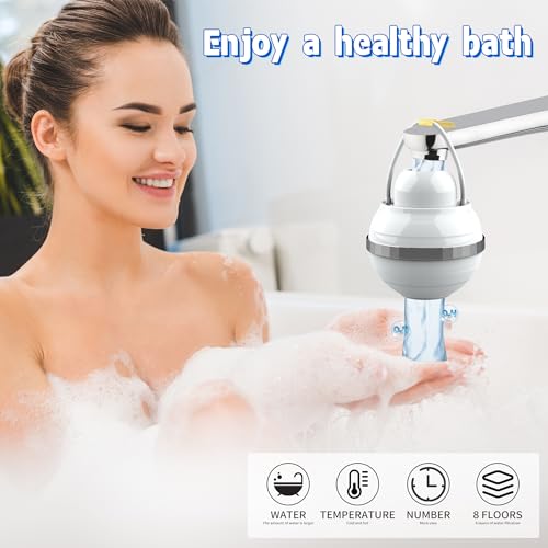 Bath Ball Filter for Bath Filter for Tub Faucet Bath tub Water Filter That Remove Harmful from Water and Soften Hard Wate of Bathtub Water Filter for Healthier Skin and Hair