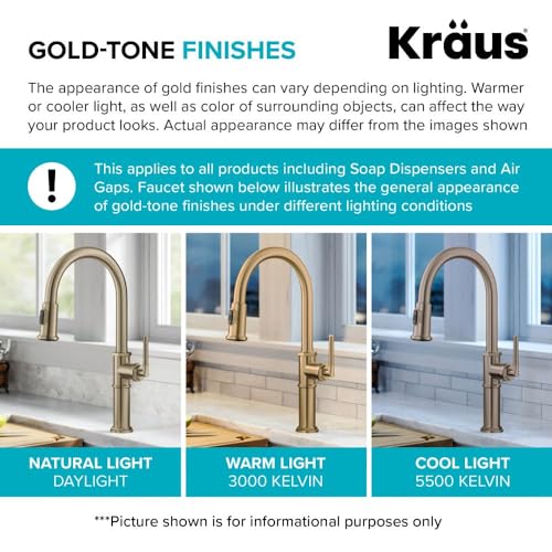 KRAUS Bolden Commercial Style Pull-Down Single Handle 18-Inch Kitchen Faucet in Brushed Brass/Matte Black, KPF-1610BBMB