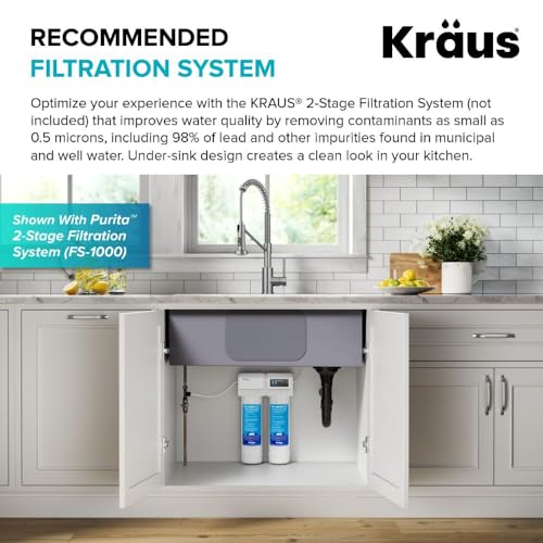 KRAUS Bolden Commercial Style Pull-Down Single Handle 18-Inch Kitchen Faucet in Brushed Brass/Matte Black, KPF-1610BBMB