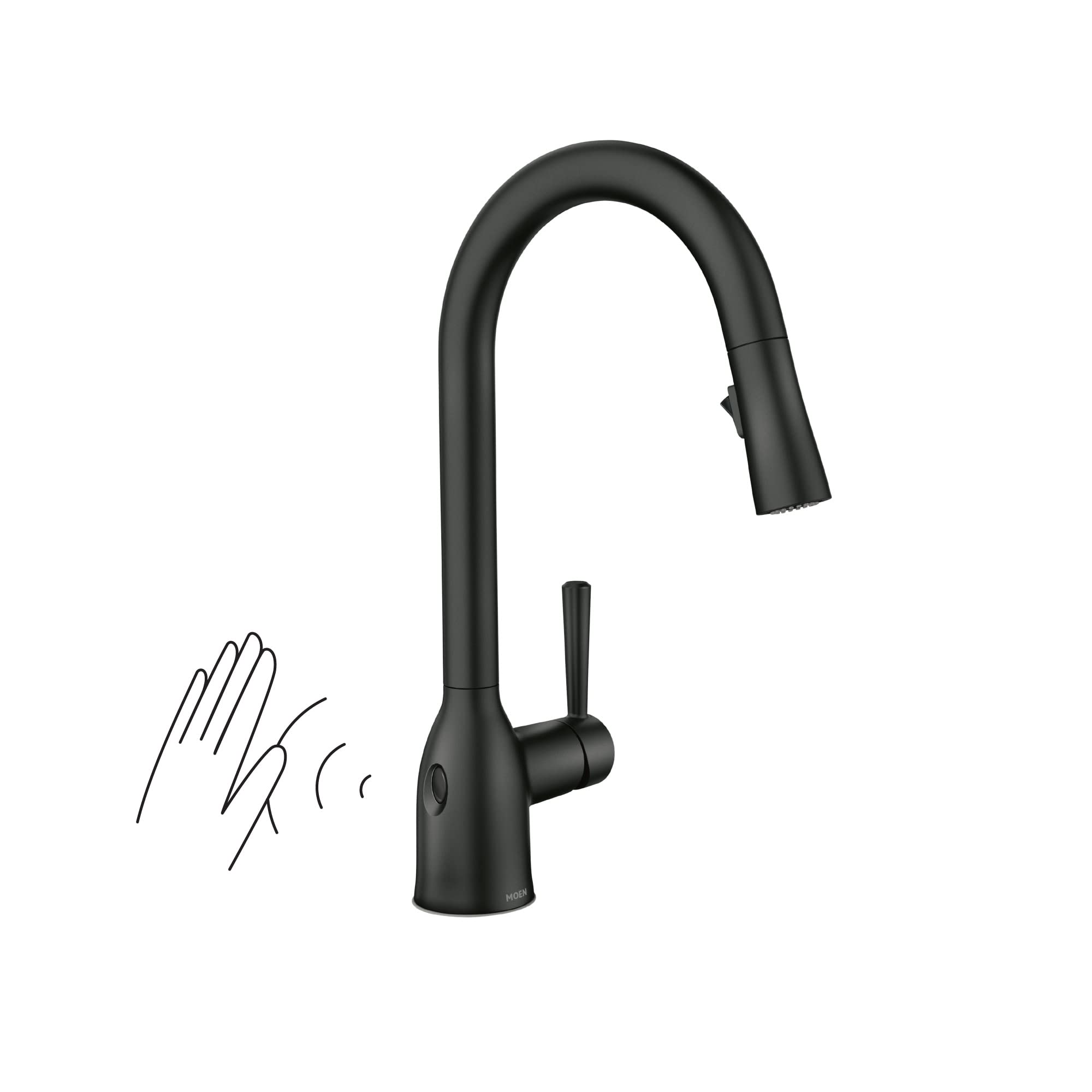 Moen 87233SRS Adler One-Handle High Arc Pulldown Kitchen Faucet with Power Clean, 24.7" L x 12.3" W x 14.6" H, Spot Resist Stainless