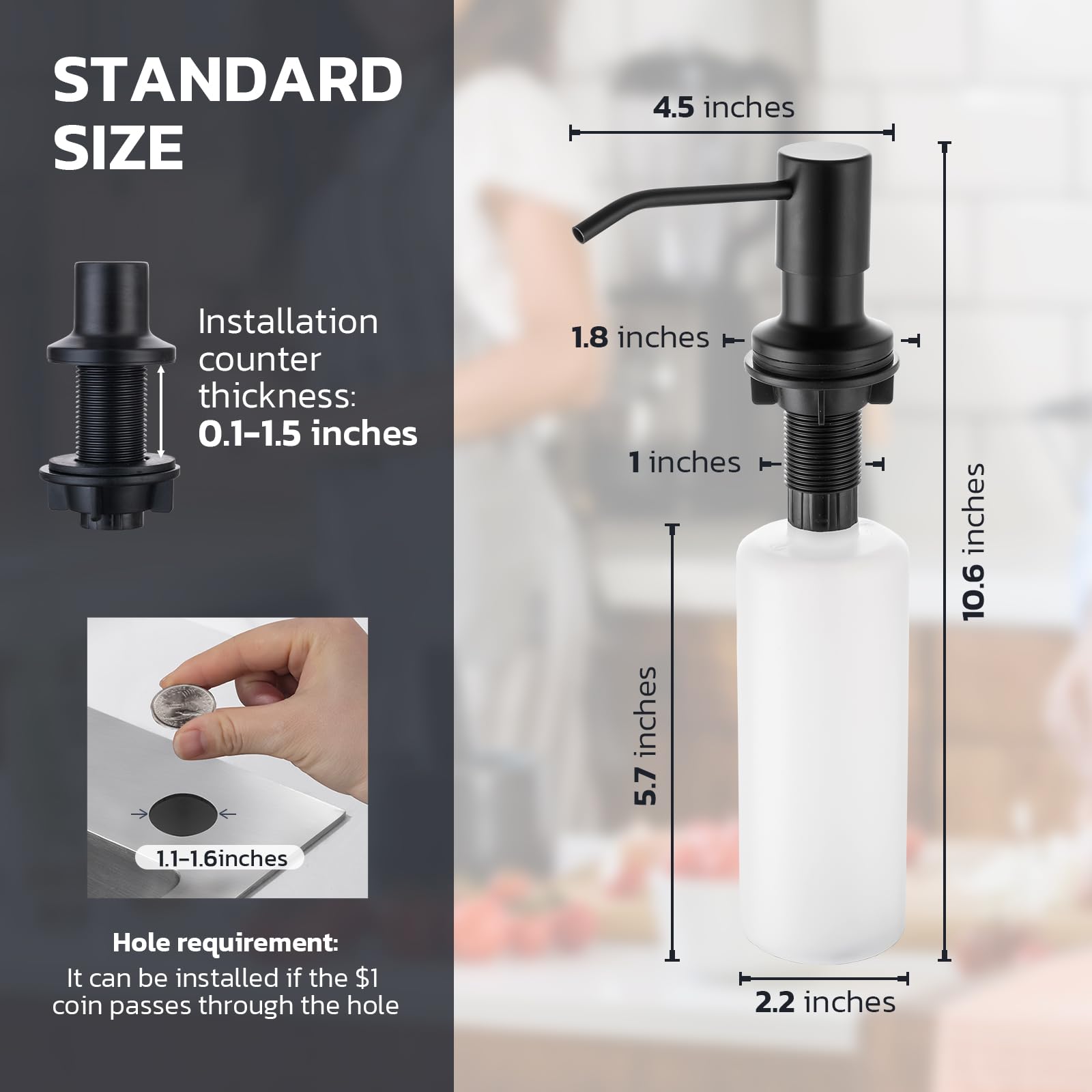 WEWE Kitchen Faucets with Pull Down Sprayer Commercial Industrial Stainless Steel Single Handle Single Hole Spring Farmhouse RV Sink Faucet, Matte Black